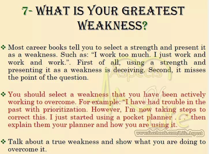 How To Answer What Is Your Greatest Weakness Question In An Interview