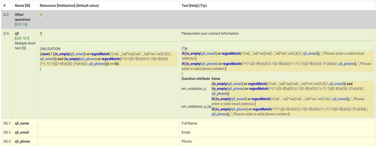 Question type - List (Dropdown) - LimeSurvey Manual