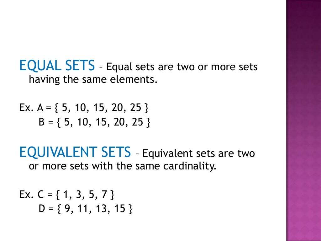 Introduction to Sets Definition, Basic and Properties of Sets - ppt ... Introduction to Sets Definition, Basic and Properties of Sets - ppt ...