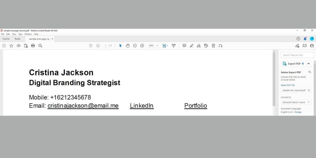 How to Create a One-Page Resume