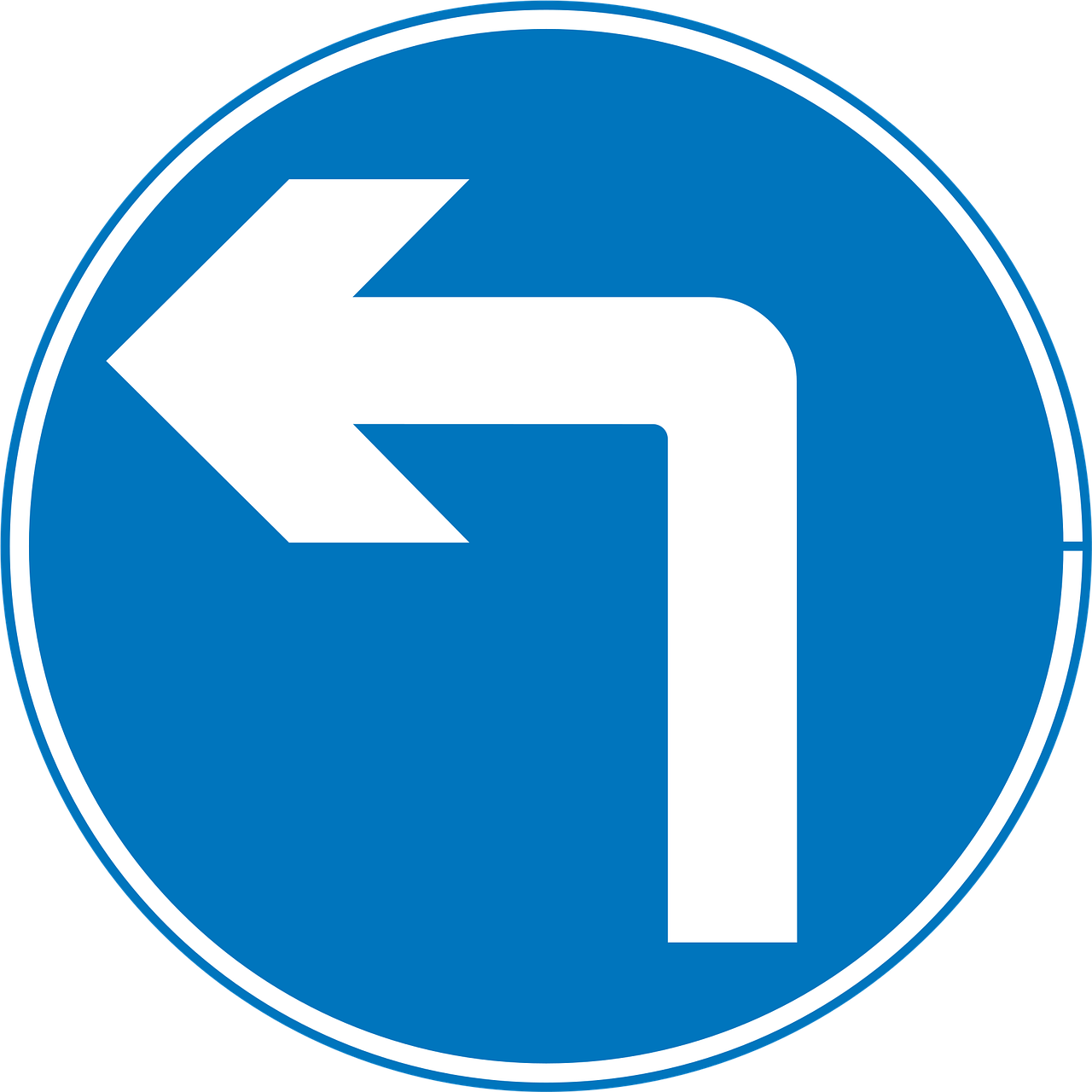 Left Turn Only Sign Left Turn Only Sign